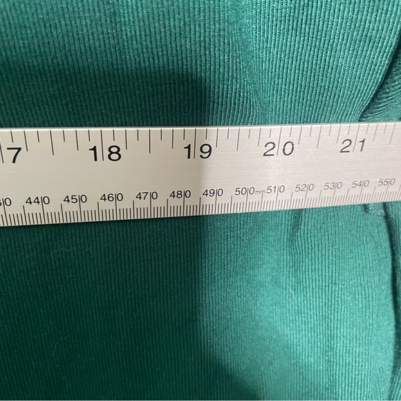 Soft Surroundings Marla Dress L Asymmetrical Knit Green MIDI New - Picture 5 of 9